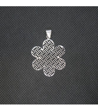 PE001476 Sterling Silver Pendant Filigree Flower Genuine Solid Hallmarked 925 Empress